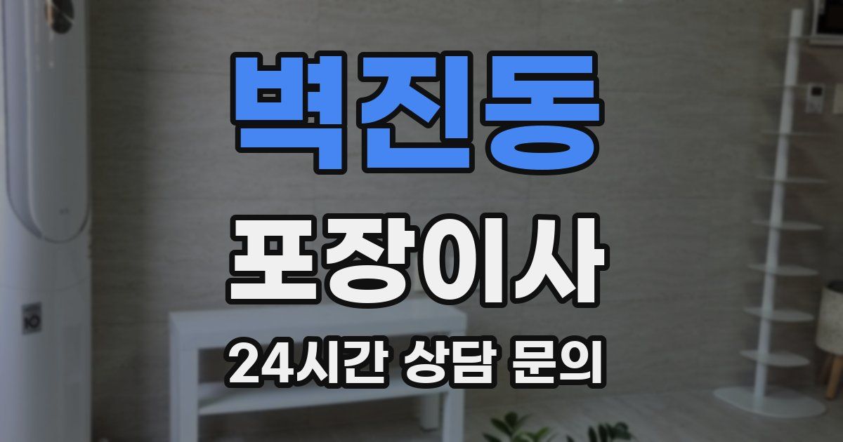 벽진동 포장이사