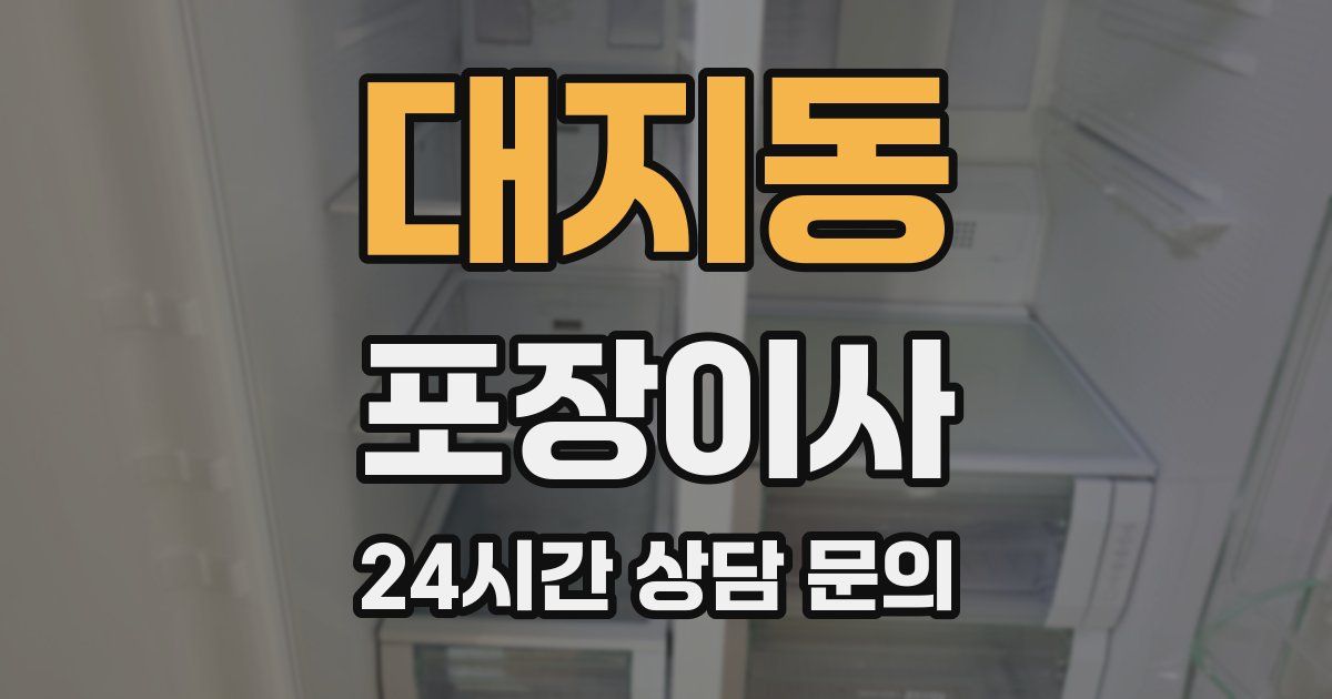 대지동 포장이사