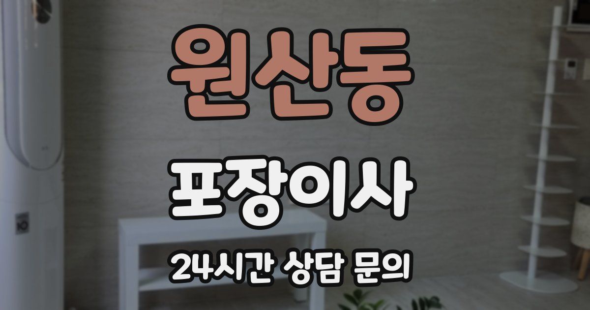 원산동 포장이사