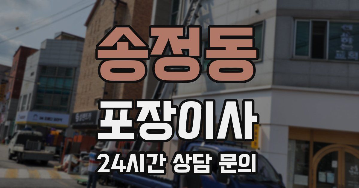 송정동 포장이사
