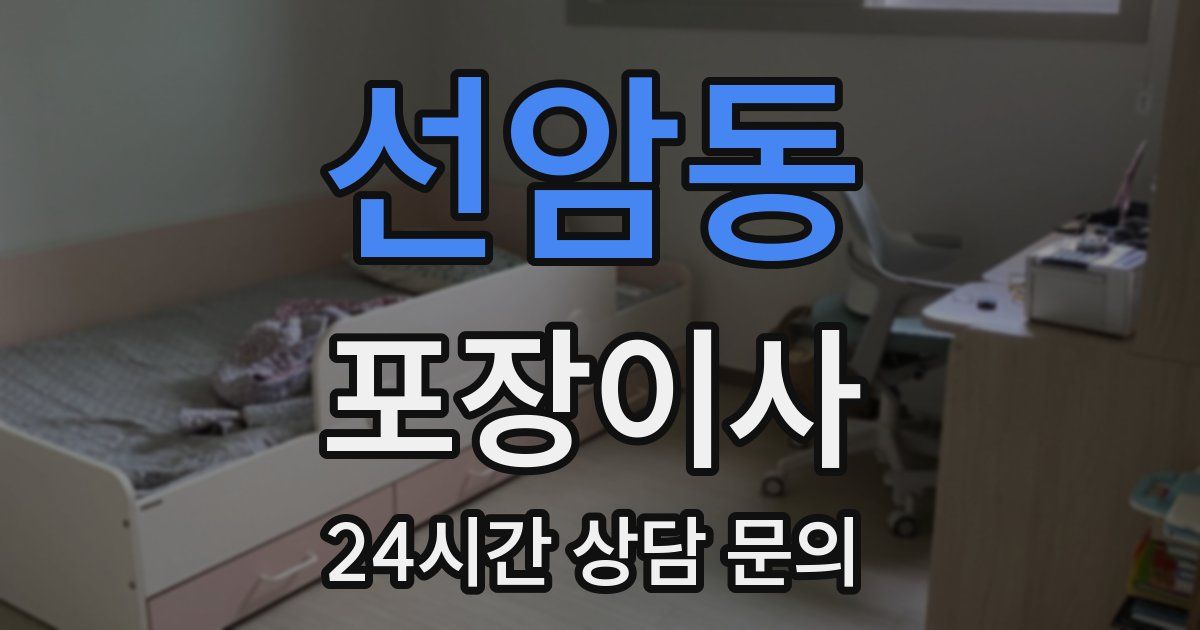 선암동 포장이사