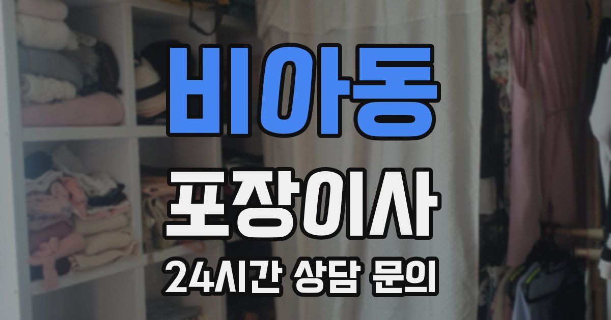 비아동 포장이사