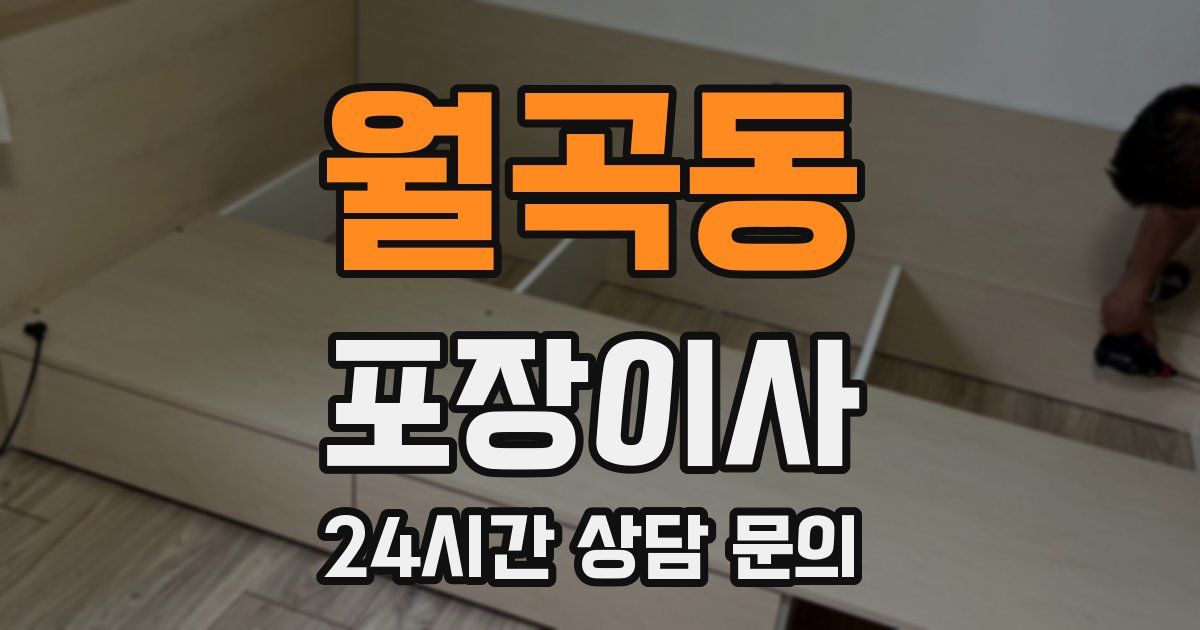 월곡동 포장이사