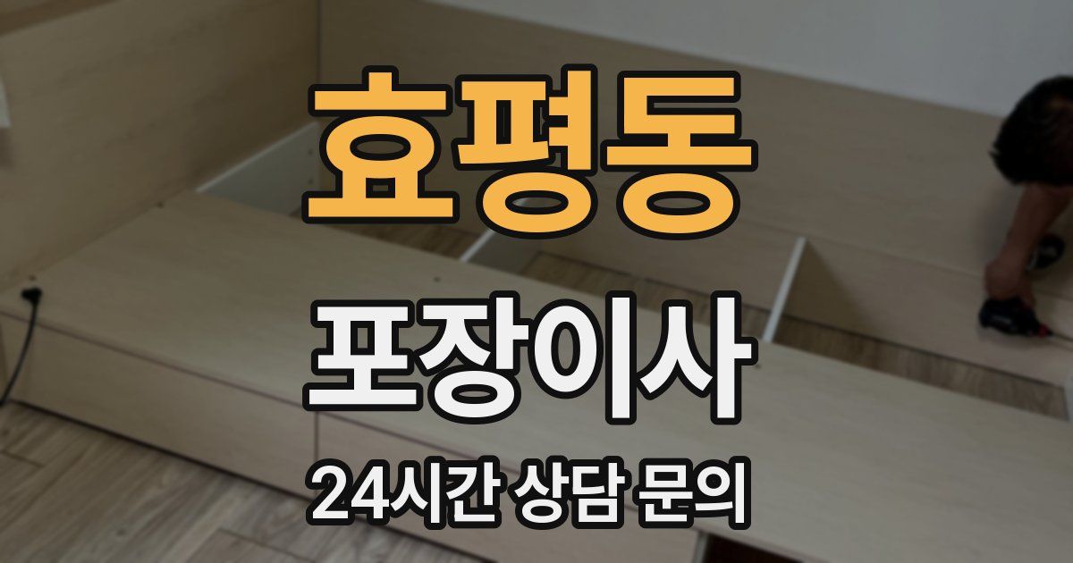 효평동 포장이사