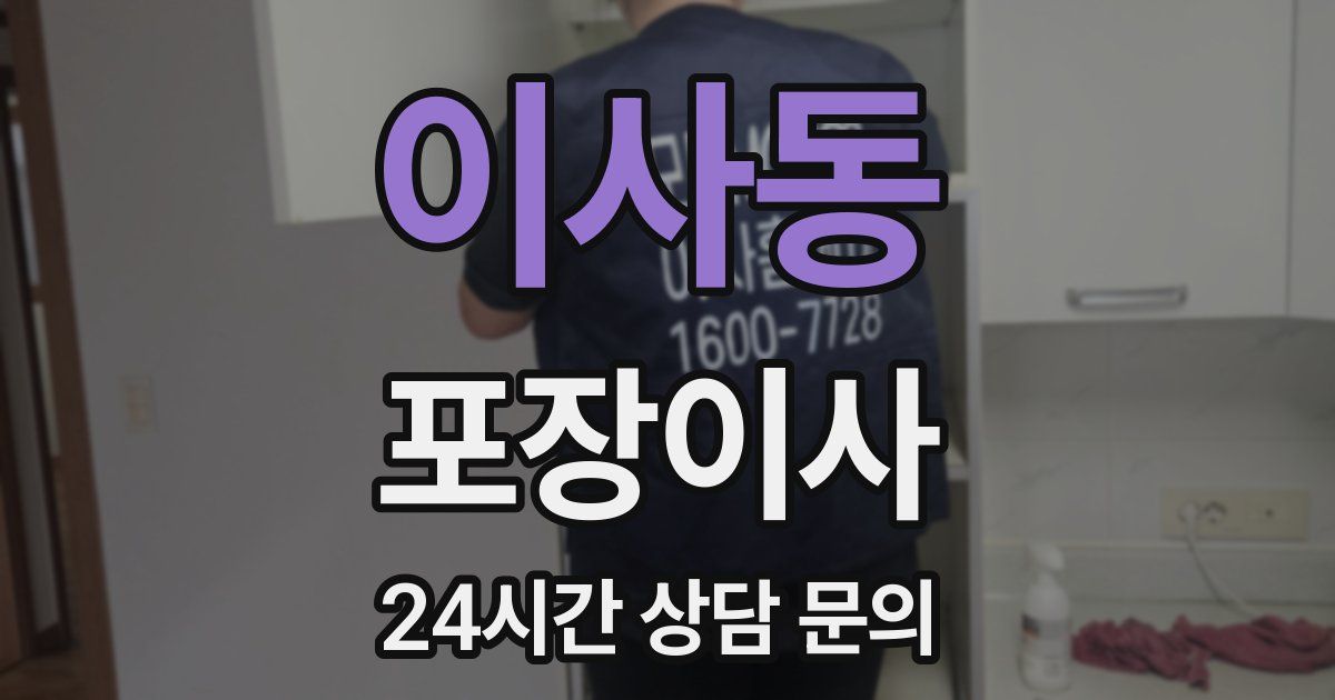 이사동 포장이사