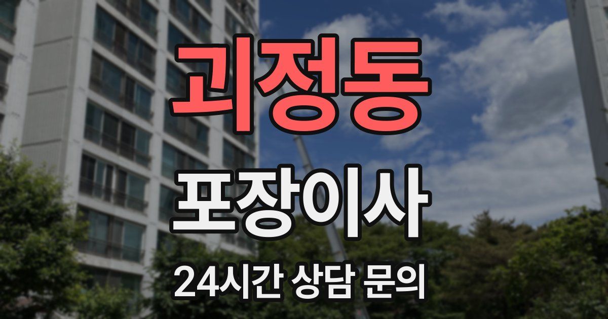 괴정동 포장이사