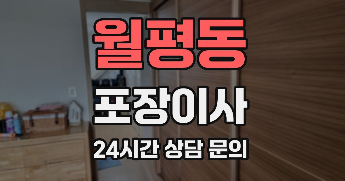 월평동 포장이사