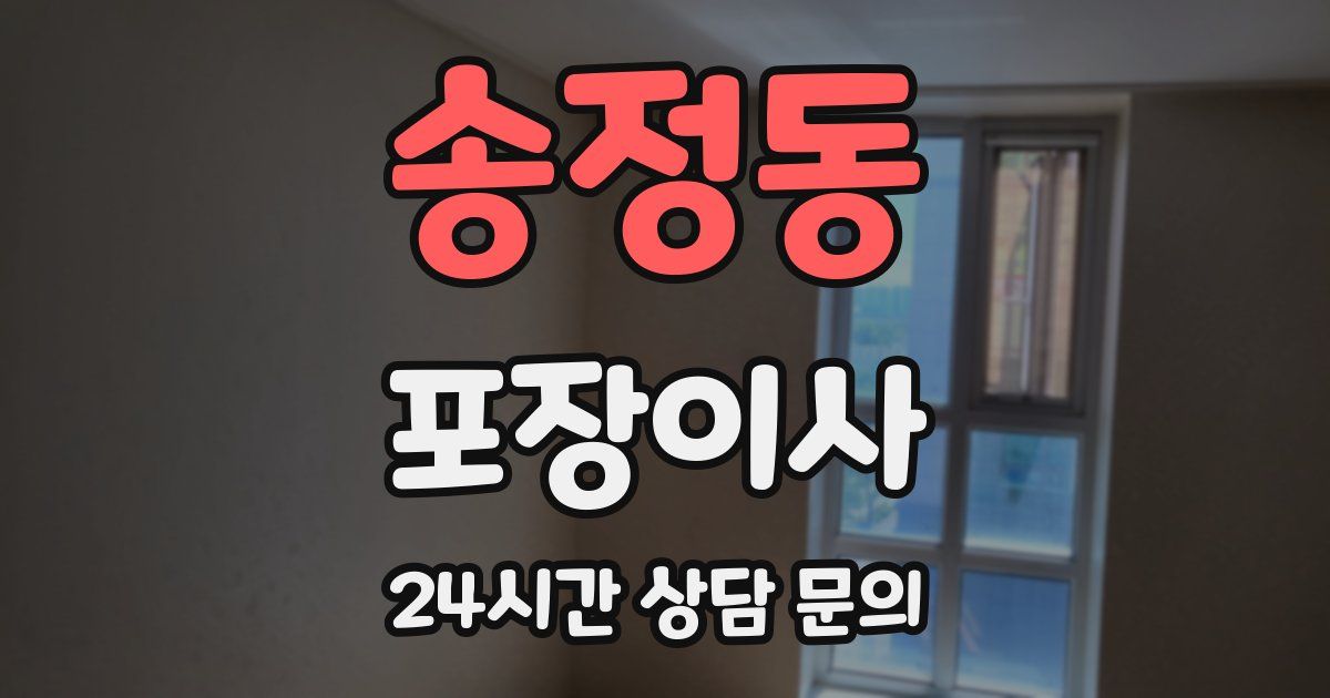 송정동 포장이사