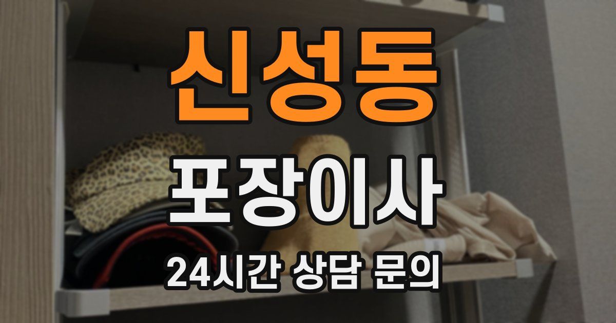 신성동 포장이사