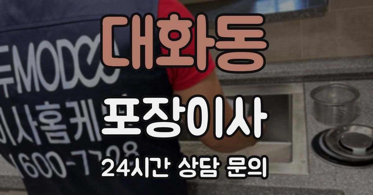 대화동 포장이사