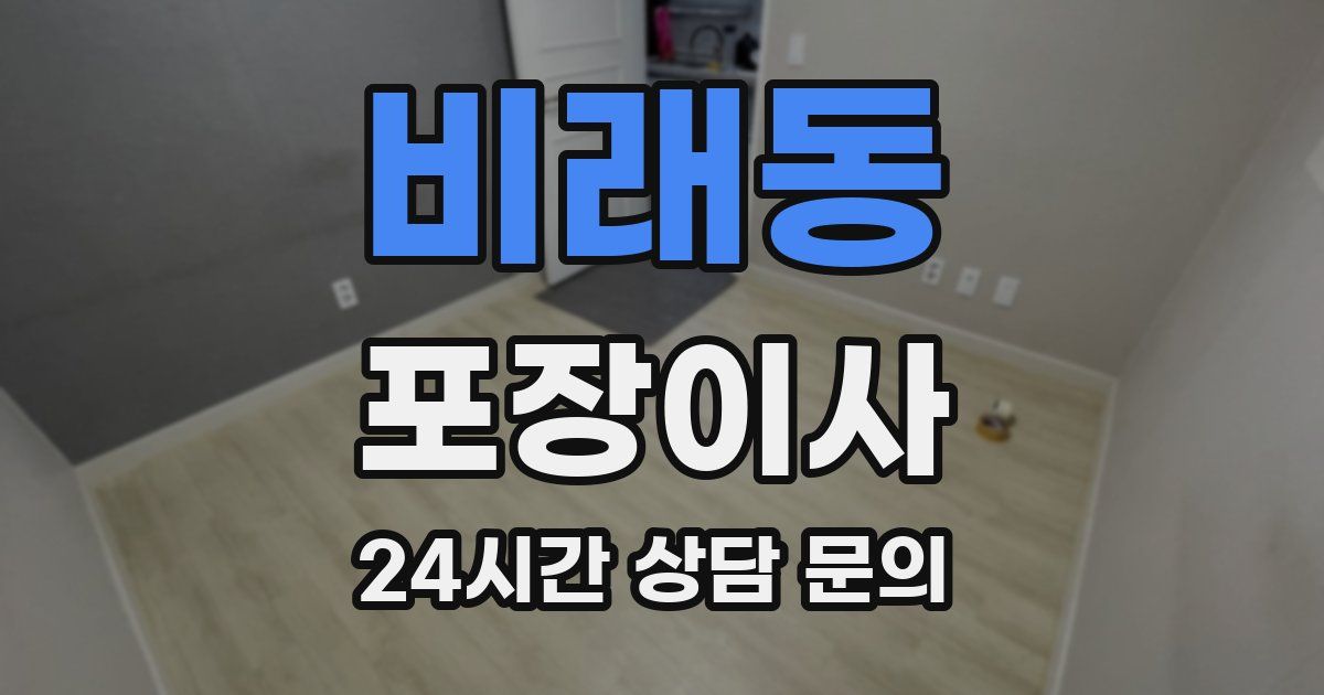 비래동 포장이사