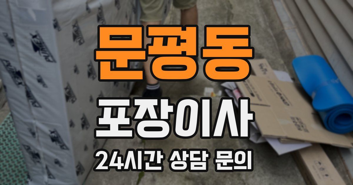 문평동 포장이사