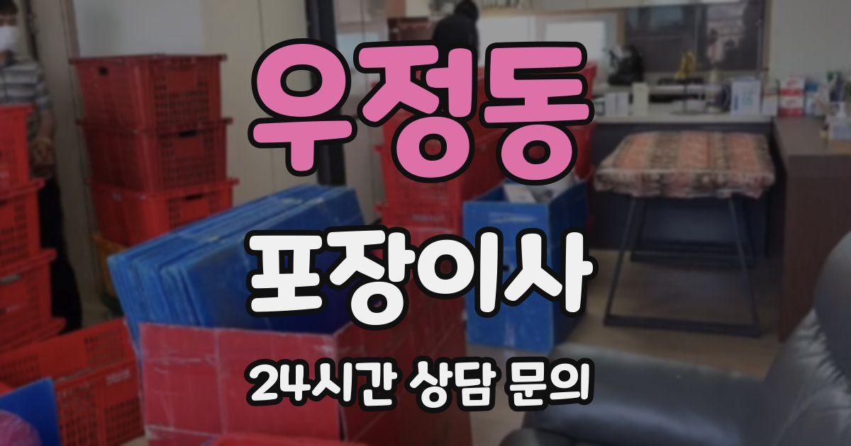 우정동 포장이사