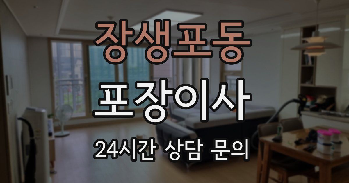 장생포동 포장이사