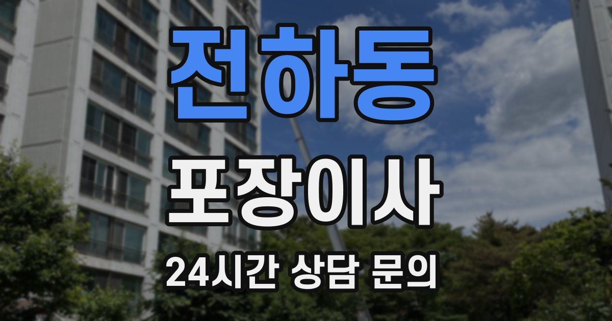 전하동 포장이사