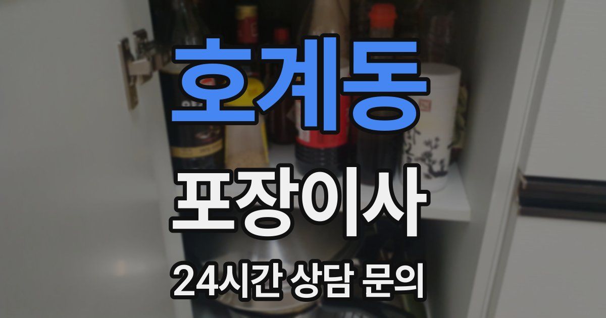 호계동 포장이사