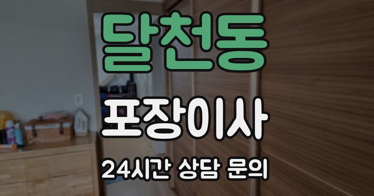 달천동 포장이사