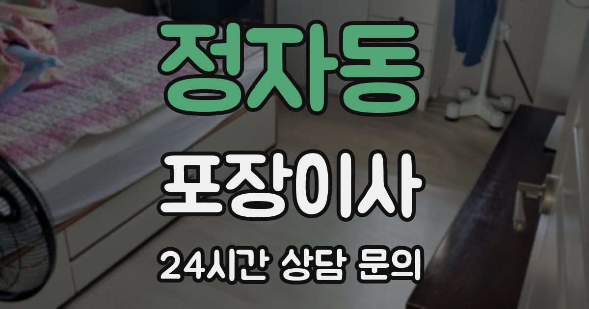 정자동 포장이사