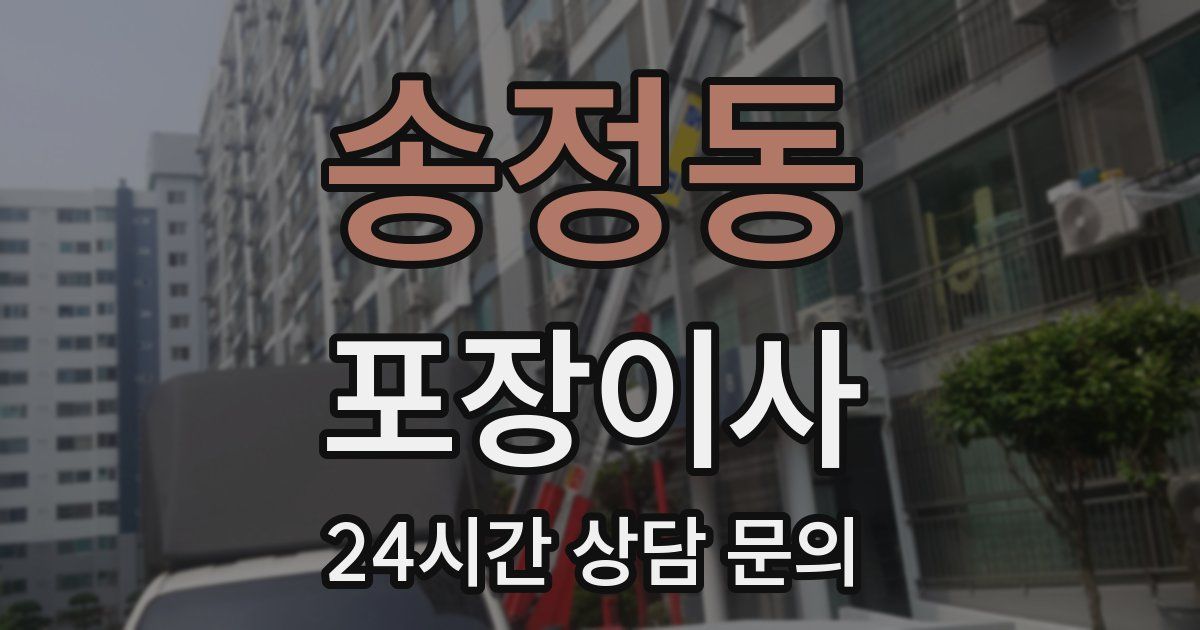 송정동 포장이사