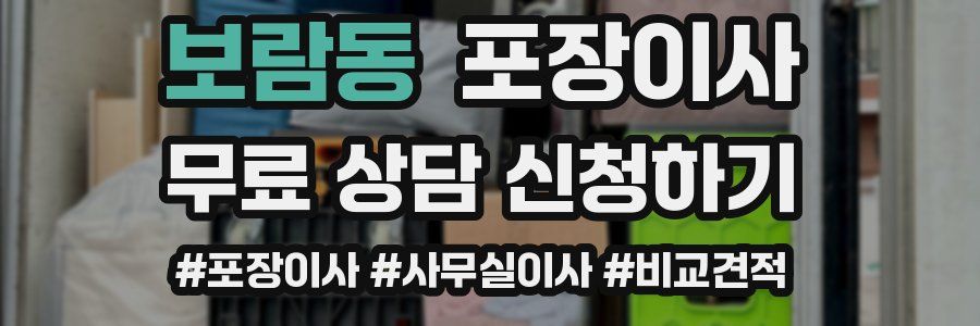 보람동 포장이사