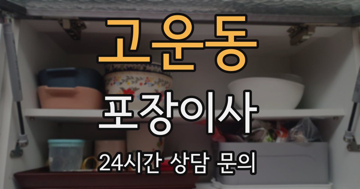 고운동 포장이사