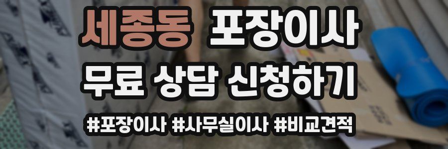 세종동 포장이사