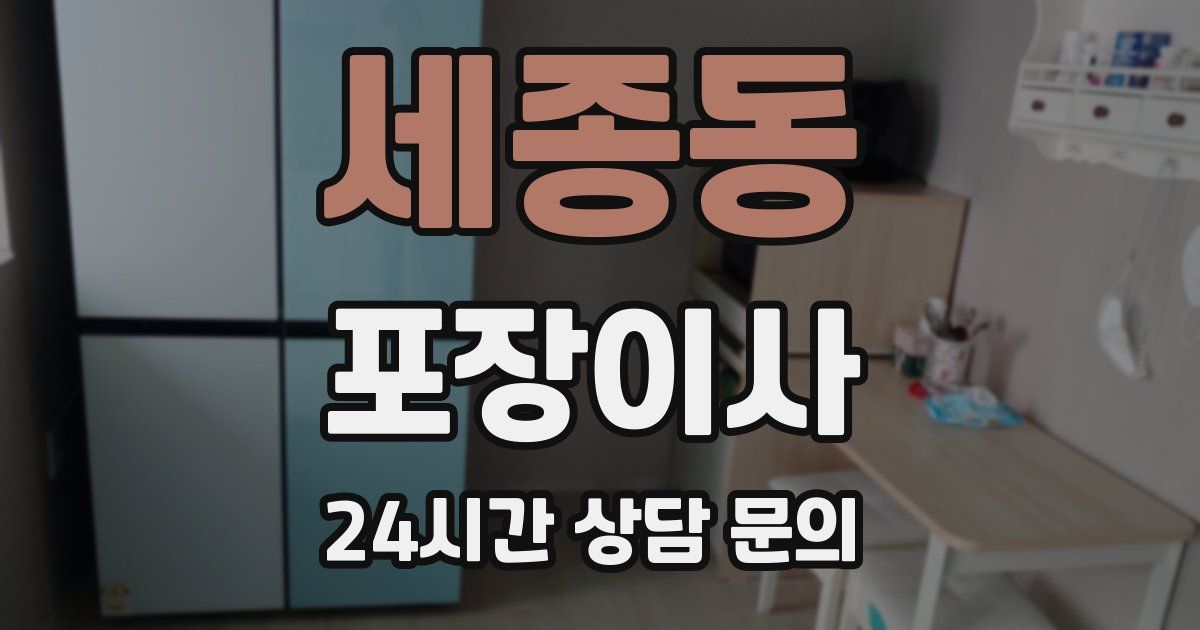 세종동 포장이사