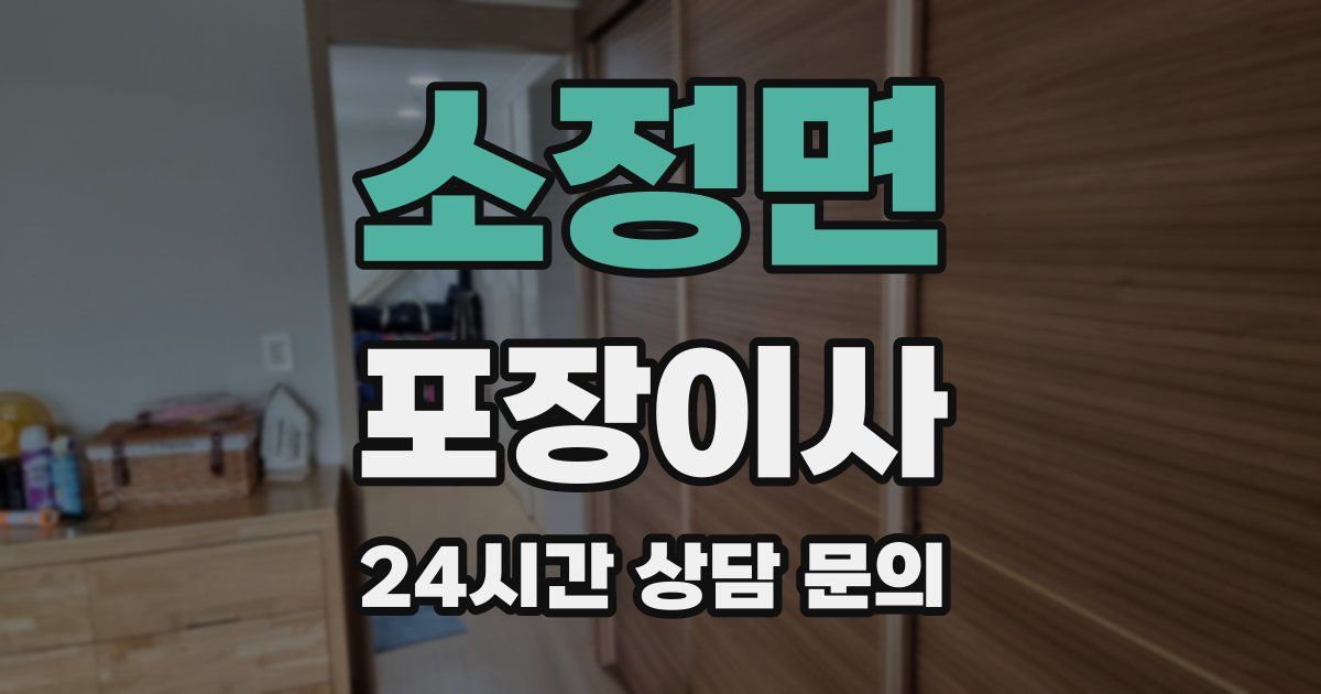 소정면 포장이사