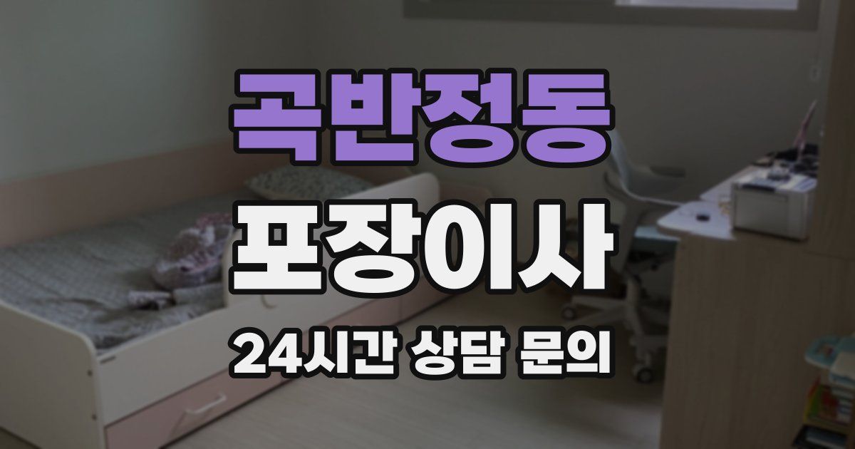 곡반정동 포장이사