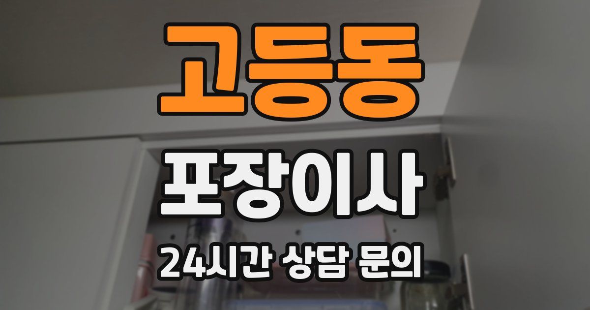 고등동 포장이사