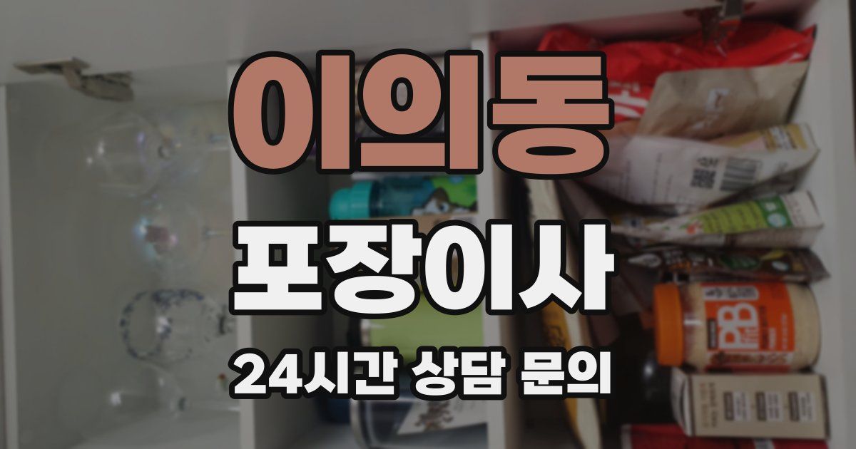 이의동 포장이사