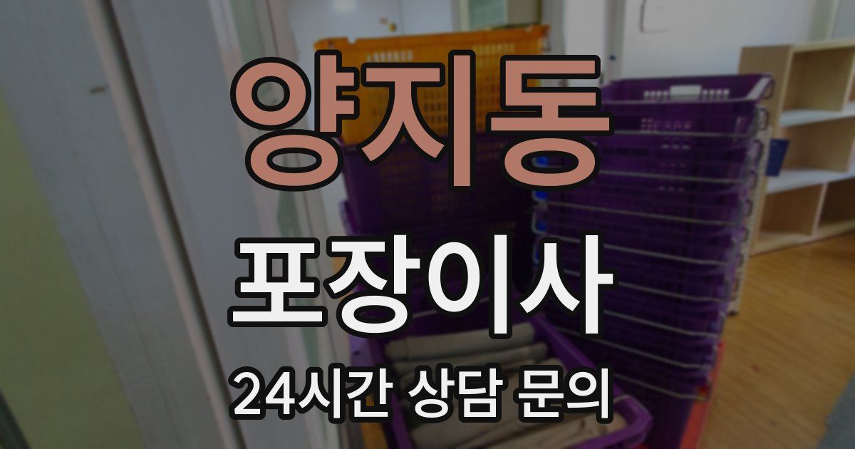 양지동 포장이사