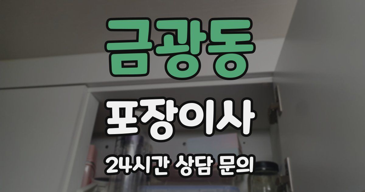 금광동 포장이사