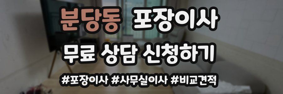 분당동 포장이사