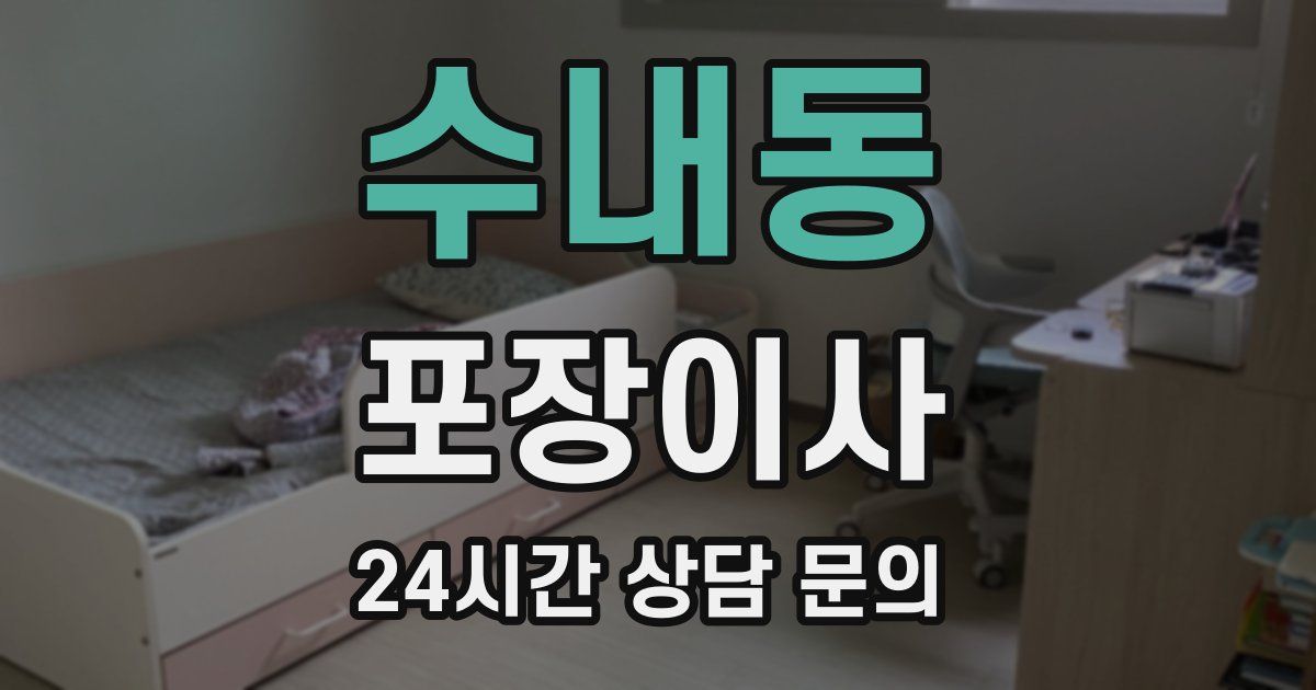 수내동 포장이사