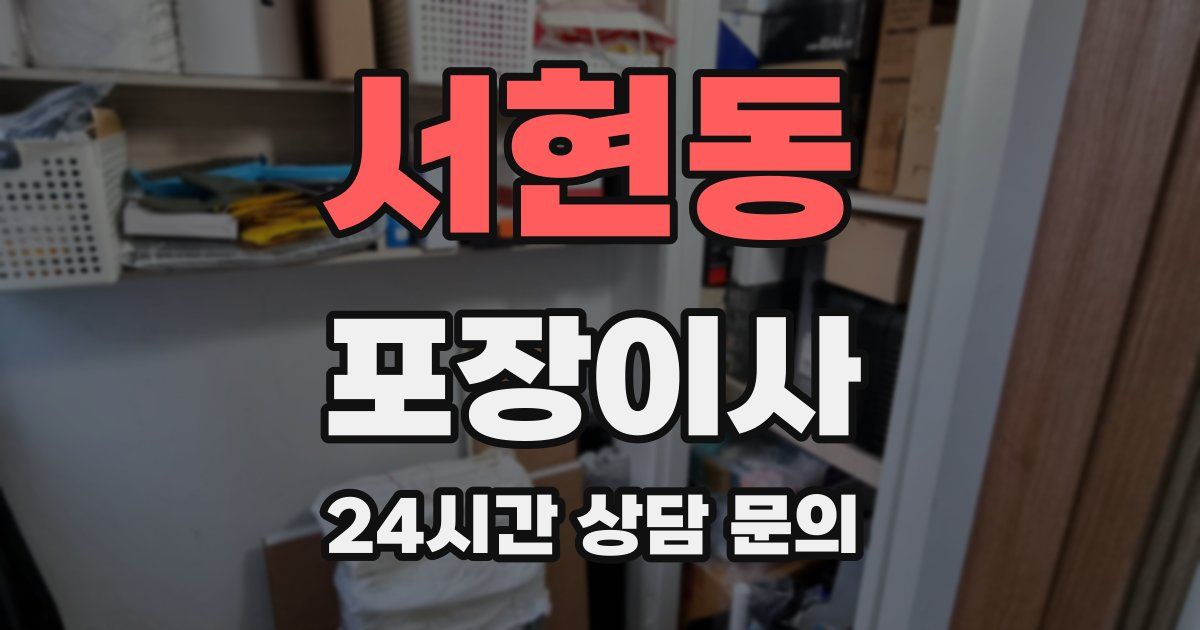 서현동 포장이사