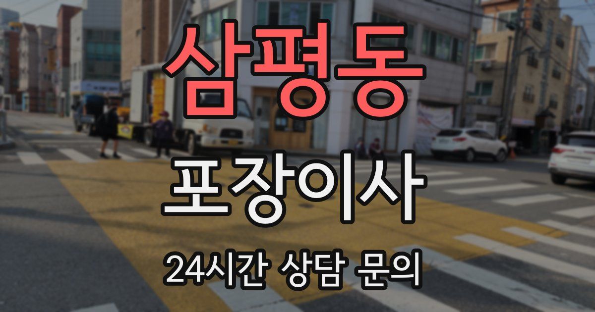 삼평동 포장이사