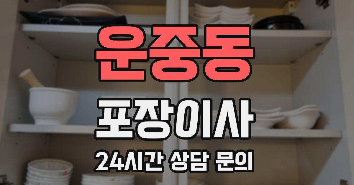 운중동 포장이사