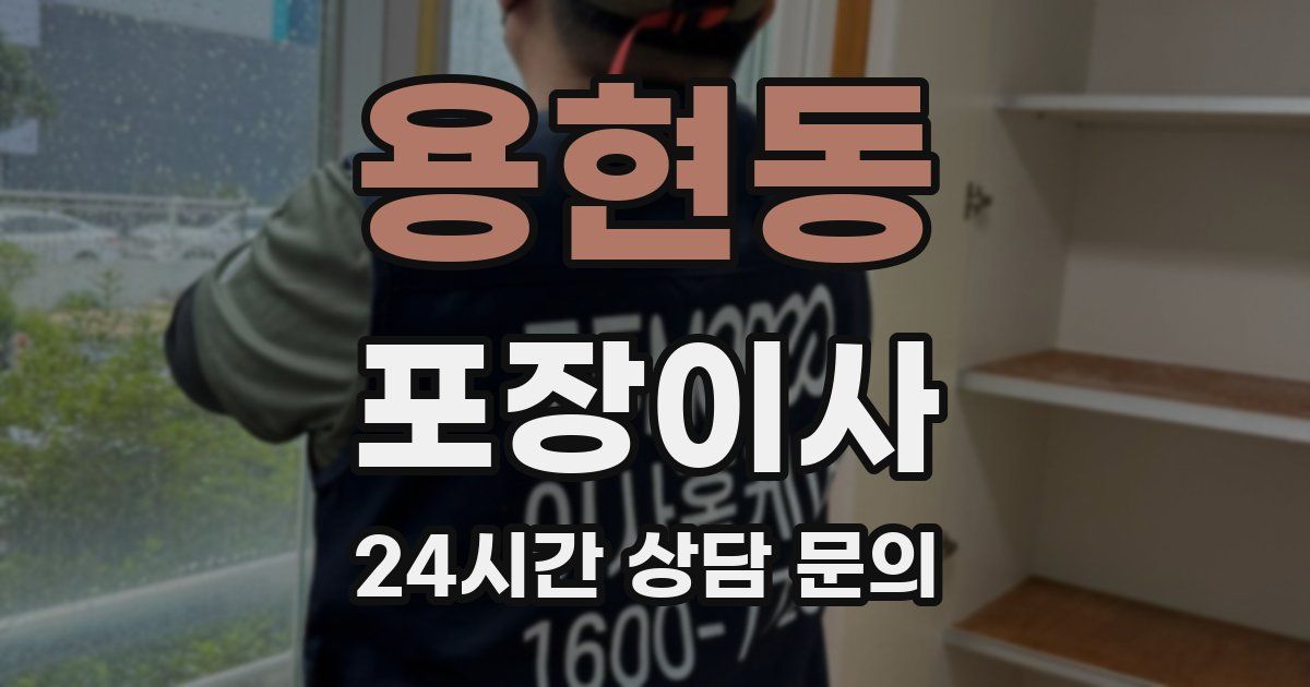 용현동 포장이사