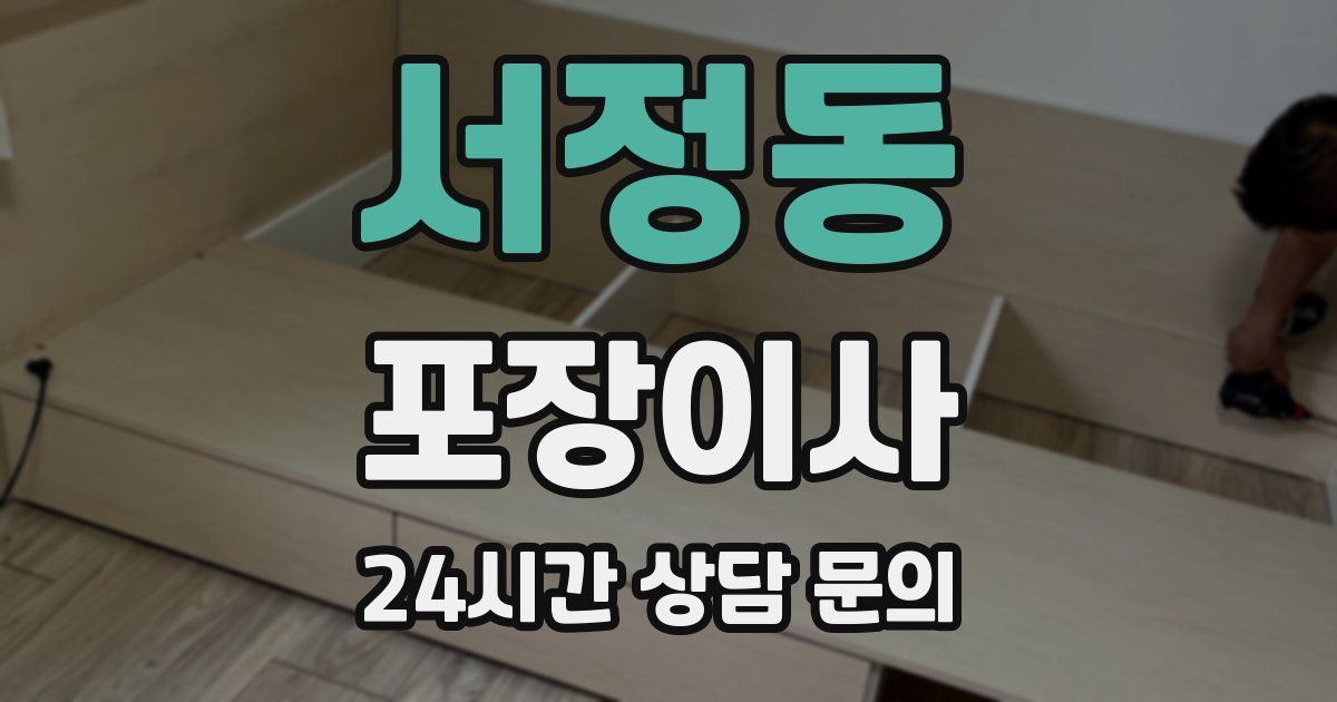 서정동 포장이사