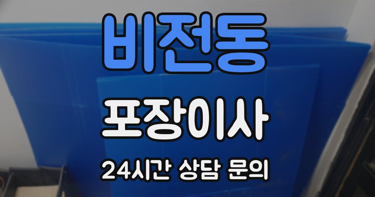 비전동 포장이사