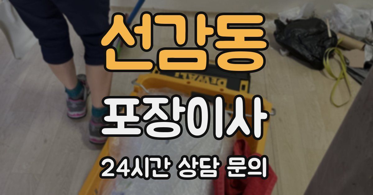 선감동 포장이사