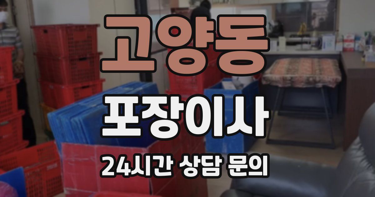 고양동 포장이사