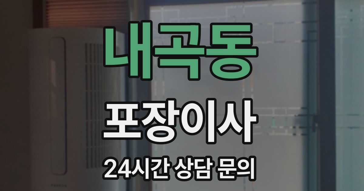 내곡동 포장이사