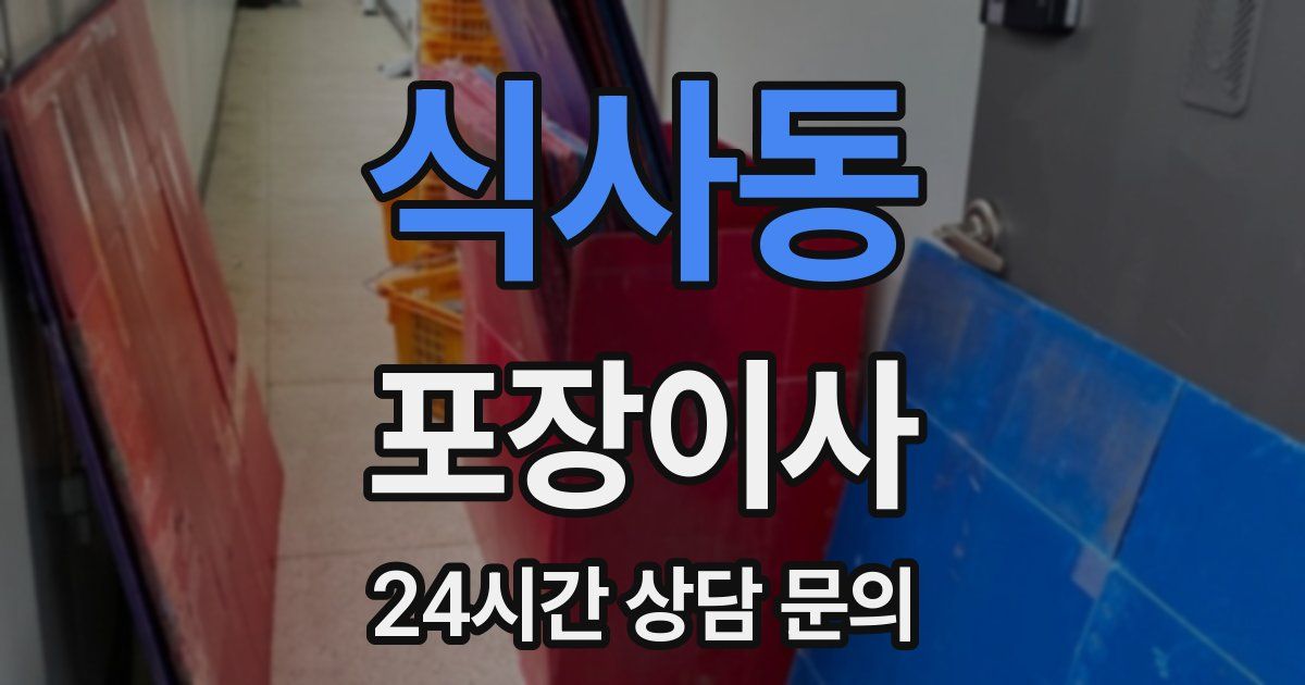 식사동 포장이사