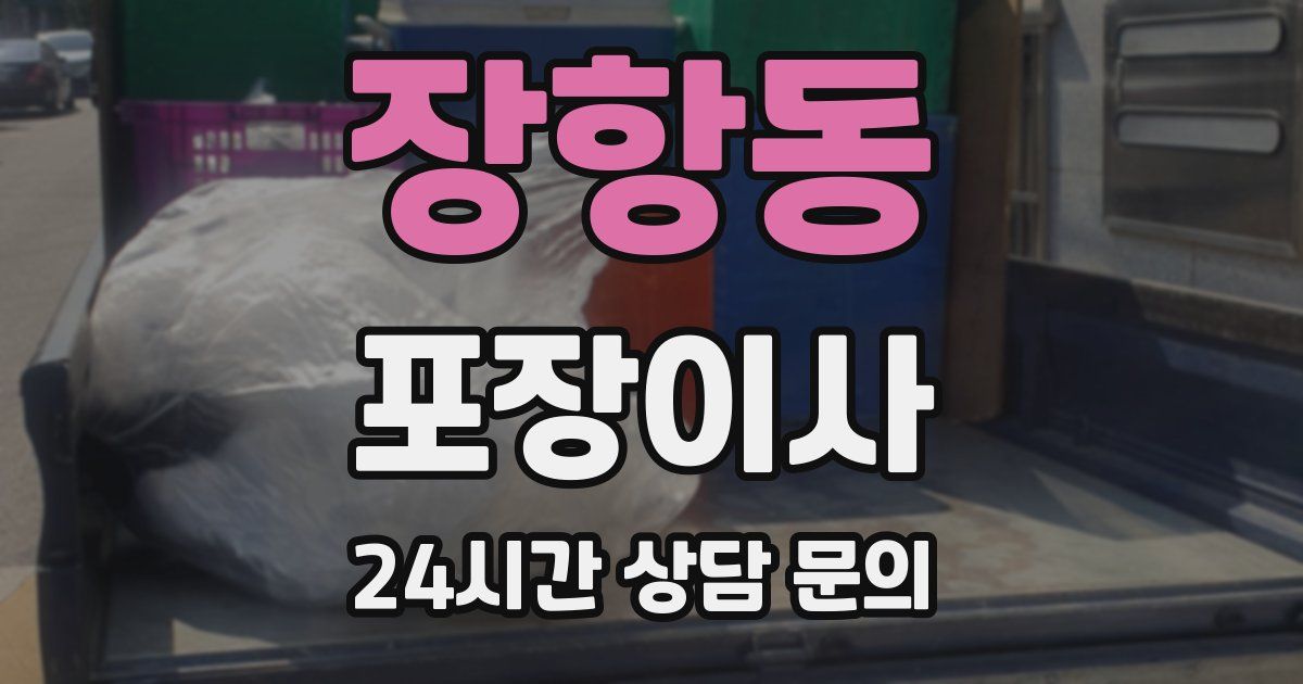 장항동 포장이사