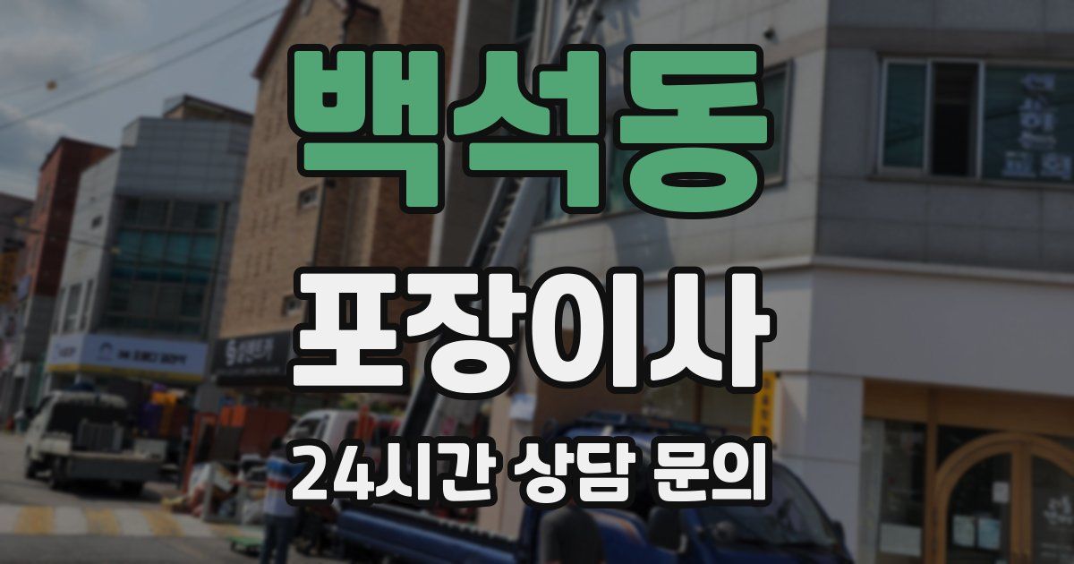 백석동 포장이사