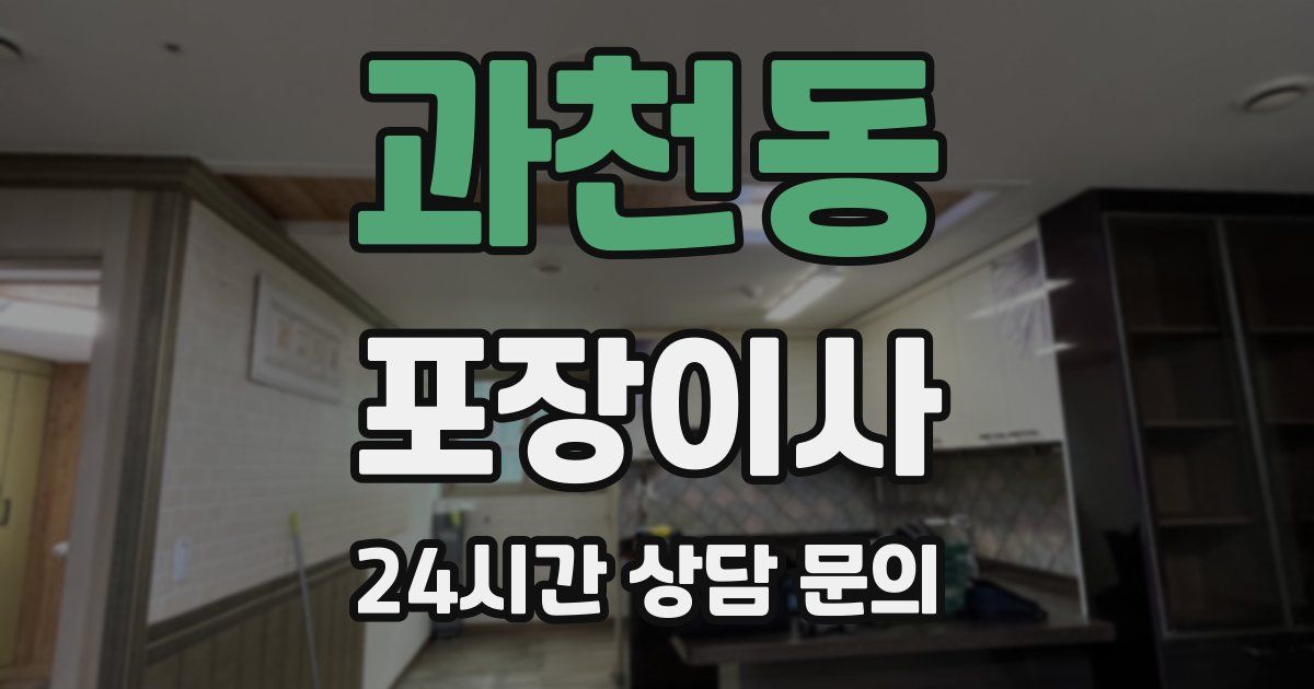 과천동 포장이사