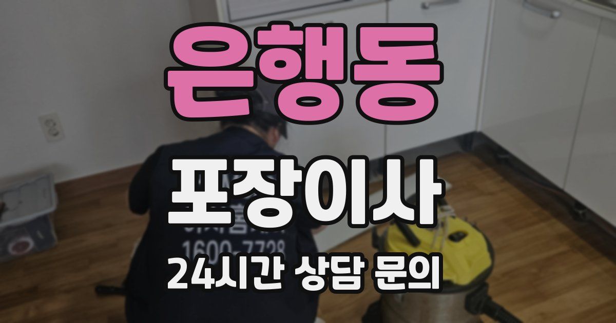 은행동 포장이사