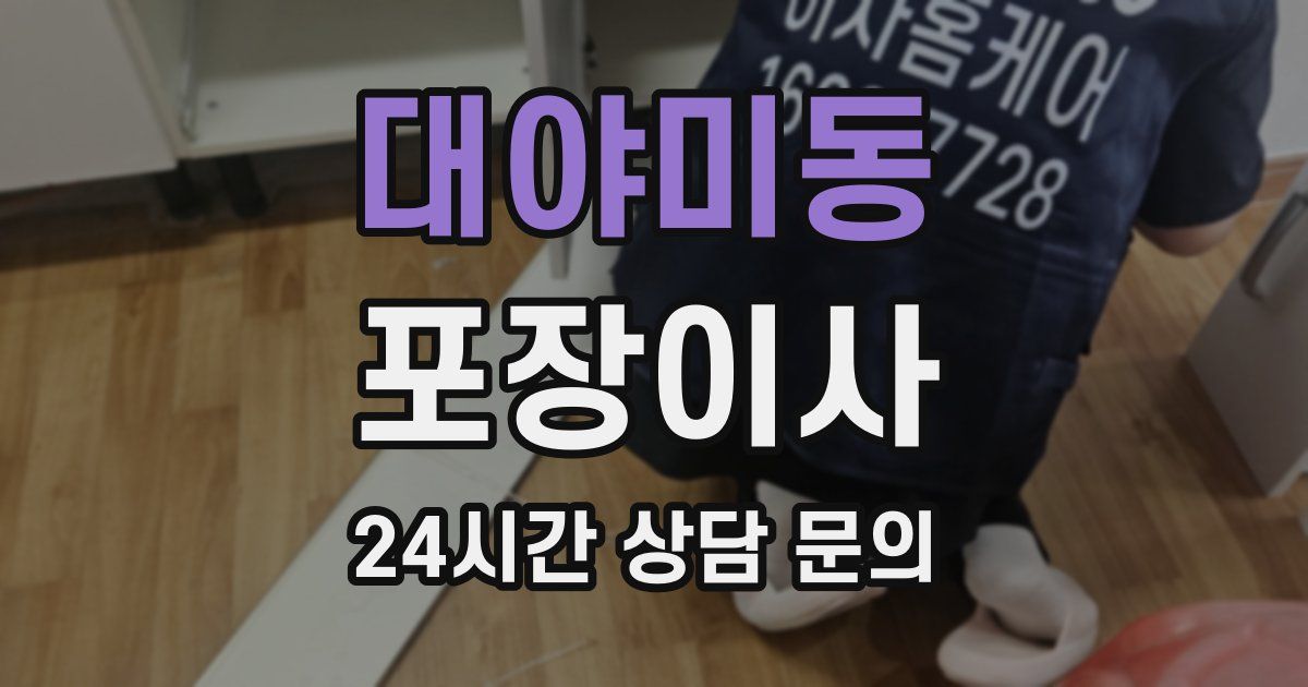 대야미동 포장이사